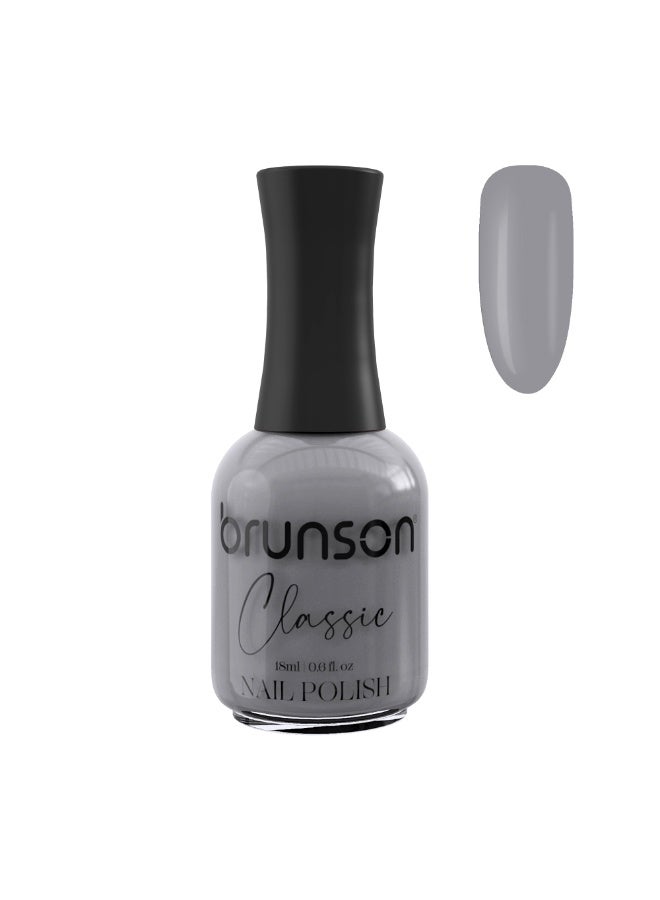 Brunson Classic Nail Polish 18ml Fast Dry Nail Lacquer Nail Harderner Normal Polish Glossy Gel Effect Quick Air Dry Long-Lasting Natural Nail Enamel Salon Quality Manicure Pedicure Regular Polish - Image 1